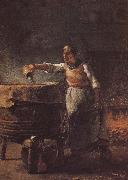 Jean Francois Millet Peasant confect the buck oil painting on canvas